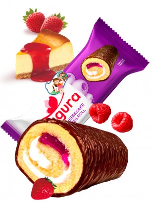 Cake Roll de Chocolate, Crema y Mermelada Frutas del Bosque 35 grs.
