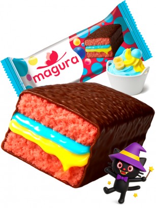 Pastelito de Chocolate con Crema de Chicle y Banana | Dairy Sweets 35g.