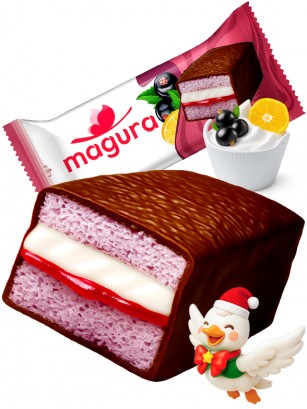 Pastelito de Chocolate con Crema de Limón y Grosella | Dairy Sweets 35g.