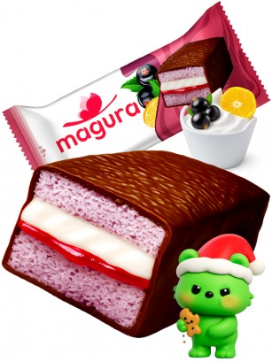 Pastelito de Chocolate con Crema de Limón y Grosella | Dairy Sweets 35g.