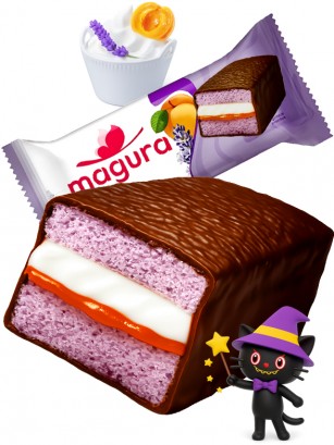 Pastelito de Chocolate con Crema de Lavanda y Albaricoque | Dairy Sweets 35g.