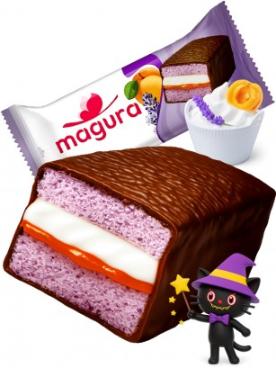 Pastelito de Chocolate con Crema de Lavanda y Albaricoque | Dairy Sweets 35g.