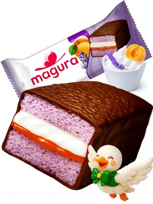 Pastelito de Chocolate con Crema de Lavanda y Albaricoque | Dairy Sweets 35g.