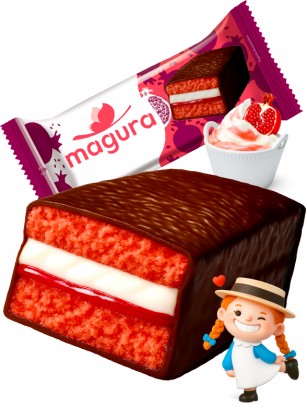 Pastelito de Chocolate con Mascarpone y Granada | Dairy Sweets 35g.