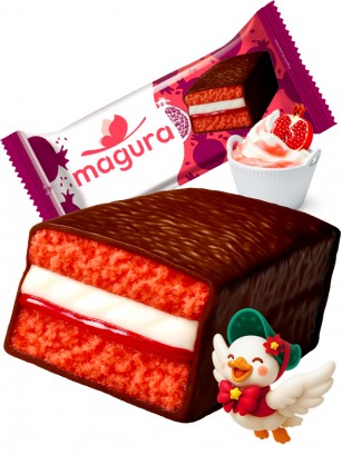 Pastelito de Chocolate con Mascarpone y Granada | Dairy Sweets 35g.