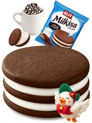 Pastelito Milkiss de Cookie Cacao y Nata | Dairy Sweets 42g.