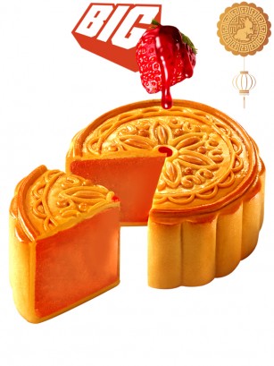 Pastel Moon Cake de Luna de Fresas | Grande 150 grs.