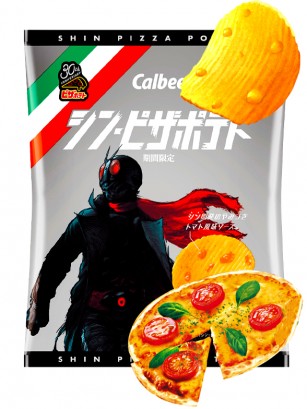 Patatas Calbee Pizza con Tomate | Shin Kamen Rider 57 grs.