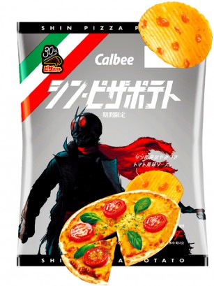 Patatas Calbee Pizza con Tomate | Shin Kamen Rider 57 grs.