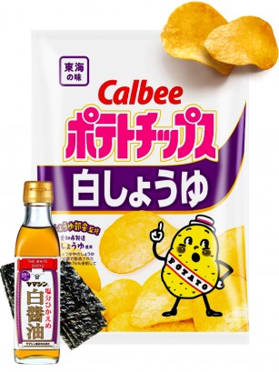 Patatas Chips Calbee Gourmet Salsa Shiro Shoyu Dashi Aichi 55 grs.
