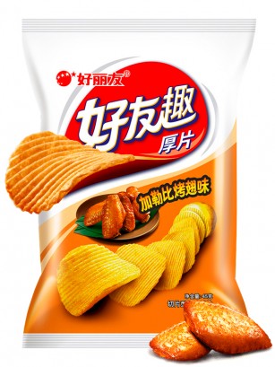Chips Onduladas Coreanas Sabor a Alitas Fritas 45 grs