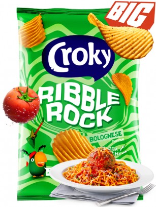 Patatas Fritas Onduladas Ribble Rock Sabor Boloñesa | Croky 130 grs.