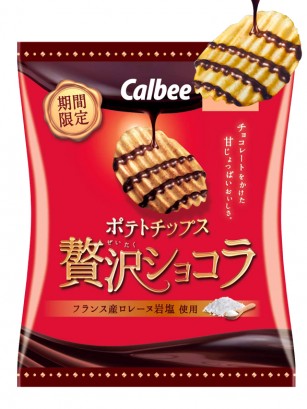Patatas Calbee con Chocolate Luxury Salty 48g..