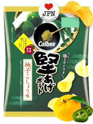 Patatas Calbee Sabor Yuzu y Guindilla Verde | Yuzukosho 60 grs.