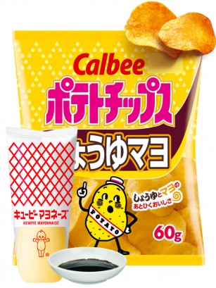 Patatas Chips Calbee con Salsa de Soja y Mayonesa 60 grs.