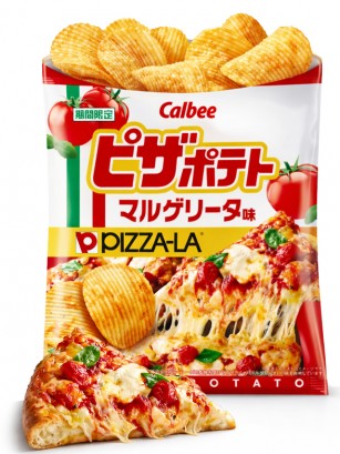 Patatas Calbee Pizza Margarita con Queso Fundido 55g.