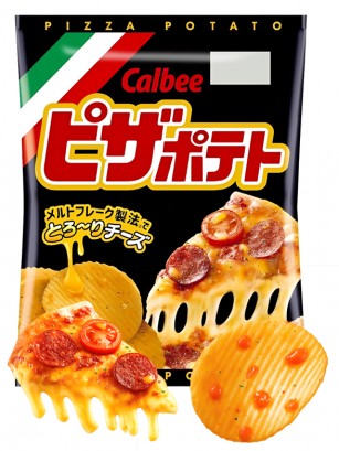 Patatas Calbee Pizza con Queso Fundido 60g.
