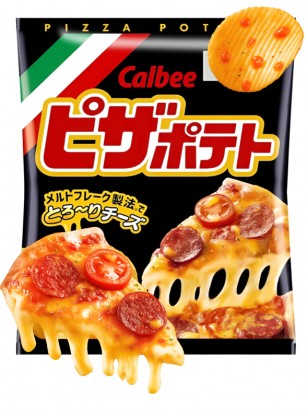 Patatas Calbee Pizza con Queso Fundido 60g.
