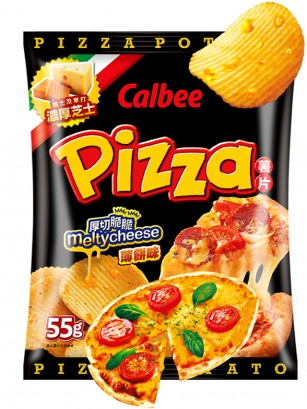 Patatas Calbee Pizza con Queso Fundido 55 grs.