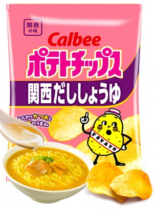 Patatas Calbee Gourmet con Sopa Kansai Dashi 58g.