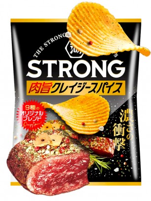 Patatas Fritas Koikeya Strong Sabor Carne Mezcla de Especias 53 grs.