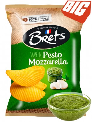 Patatas Fritas Onduladas con Mozzarella & Pesto | Brets Gourmet 125 grs.