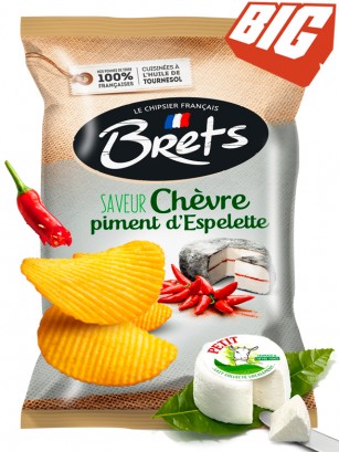 Patatas Fritas Onduladas con Queso de Cabra y Chile Espelette | Brets Gourmet 125 grs.