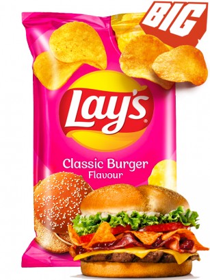Patatas Lays sabor Burger | Family Bag 175 grs.