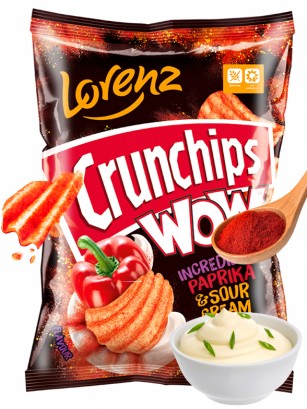 Patatas Crunchips Wow sabor Paprika & Sour Cream 80 grs.