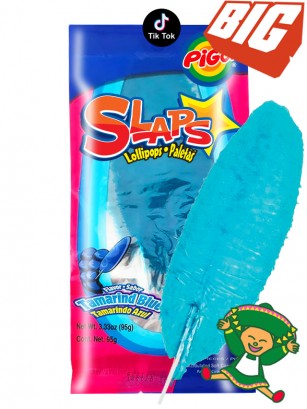 Piruletas Slaps Cachetadas de Tamarindo Azul | Pigüi | PURO MEXICO!! 100 grs.