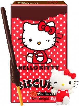 Sticks Hello Kitty de Galleta de Doble Chocolate | Tokimeki 40g.