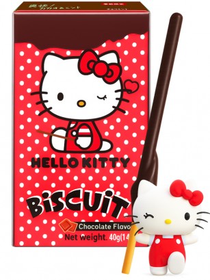 Sticks Hello Kitty de Galleta de Doble Chocolate | Tokimeki 40g.
