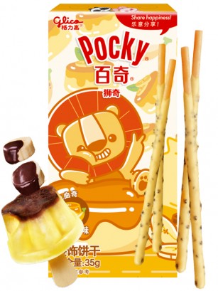 Pocky Lion de Pudding con Galleta de Banana 35 grs.