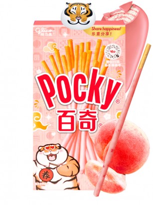 Pocky de Crema de Melocotón Japonés Momo | Festival Edición 55 grs | Tokyo Ginza Essentials