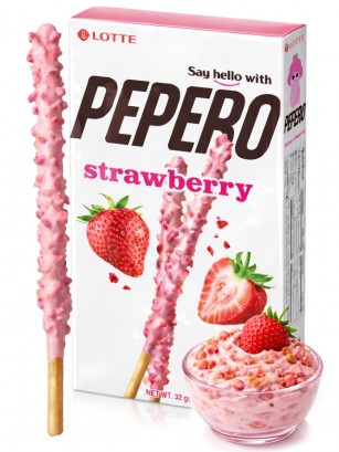 Pepero Lotte de Fresa 32g.