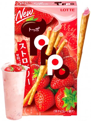 Sticks Toppo de Fresa Ácida y Leche Condensada | Estilo Pejoy Pocky 72 grs.