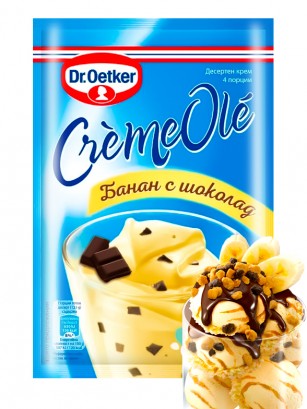 Postre Crema Instantáneo de Plátano con Chocolate | Creme Ole 83 grs.