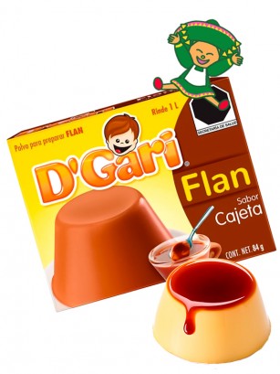 Preparado de Flan de Dulce de Leche | D'Gari | PURO MÉXICO!! 84 grs.