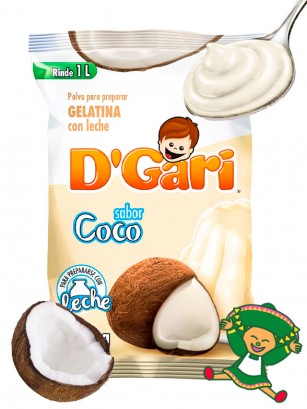 Preparado de Gelatina de Coco | D'Gari | PURO MÉXICO!! 120 grs.