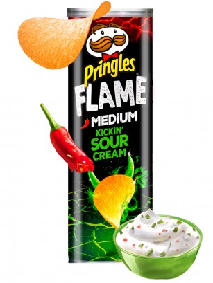 Pringles Flame Kickin' Crema Agria 160 grs