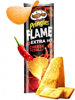 Pringles Flame Extra Hot Chili y Queso 160 grs