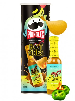 Pringles Hot Ones Sabor Salsa los Calientes Verde | Ed. Limitada 156g.