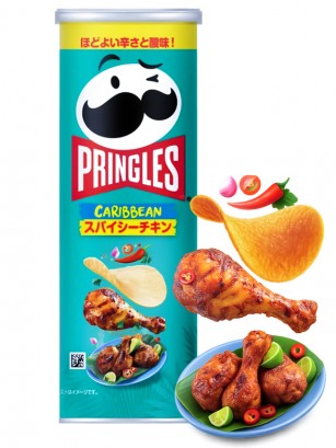 Pringles Japonesas de Pollo Picante Caribeño 95g.