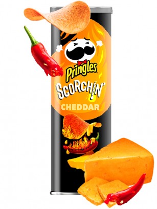 Pringles Scorchin Extra Hot Cheddar 158 grs