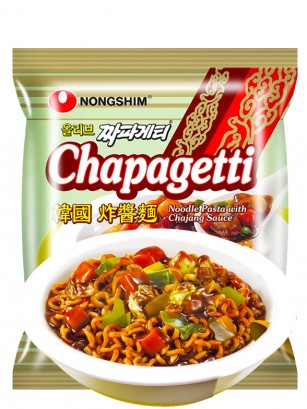 Fideos Ramen Coreanos Salteados Chapagetti con Salsa Chajang 140g.