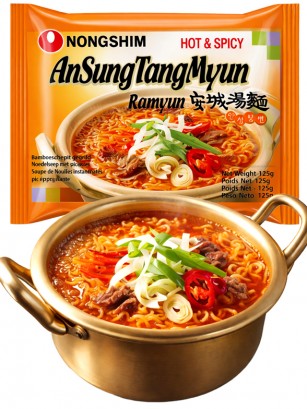 Fideos Ramen Coreanos Ansungtang con Carne Asada y Miso 125g.