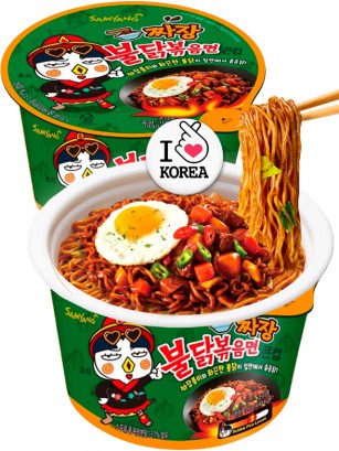 Fideos Ramen Coreano Salteado Wok Jjajang ULTRA HOT Chicken | Buldak | Bowl 105 grs.