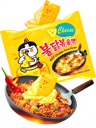 Fideos Ramen Coreano Salteado Queso ULTRA HOT Chicken | Buldak 140 grs. | Edición Japonesa