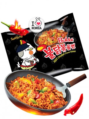 Fideos Ramen Coreano Salteado Wok ULTRA HOT Chicken | Buldak | Bag.
