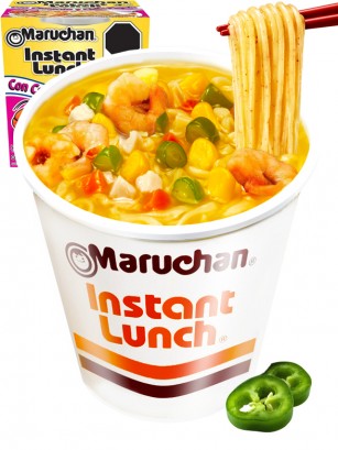 Ramen Maruchan Instant Lunch Cup con Camarón y Chile Piquín | Nº1 Mundial